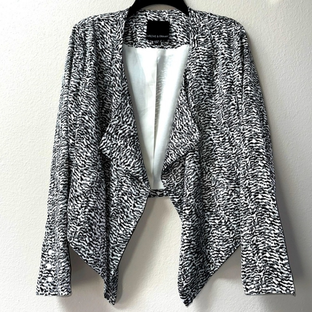 Harlowe & Graham Monochrome Textured Blazer